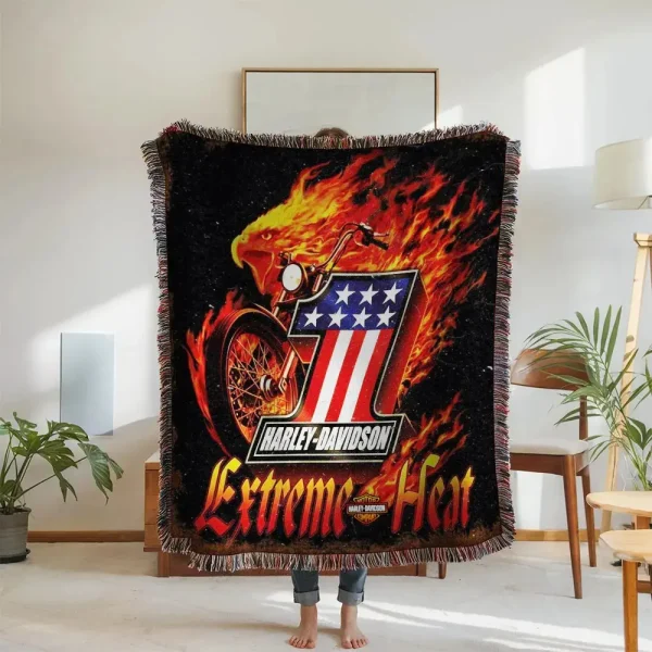 Harley Davidson New Woven Throw Blanket - Image 2