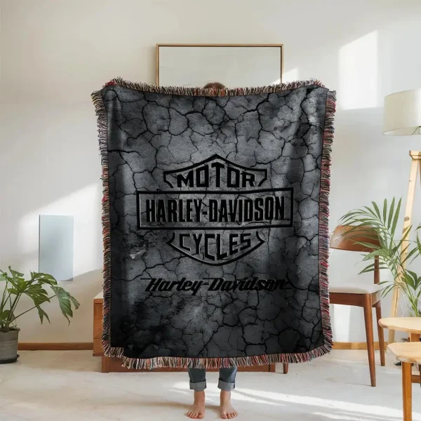 Harley Davidson New Woven Throw Blanket - Image 2