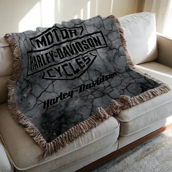 Harley Davidson New Woven Throw Blanket