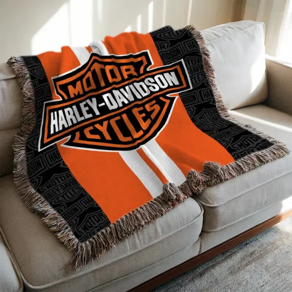 Harley Davidson New Woven Throw Blanket