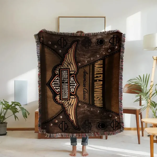 Harley Davidson New Woven Throw Blanket - Image 2