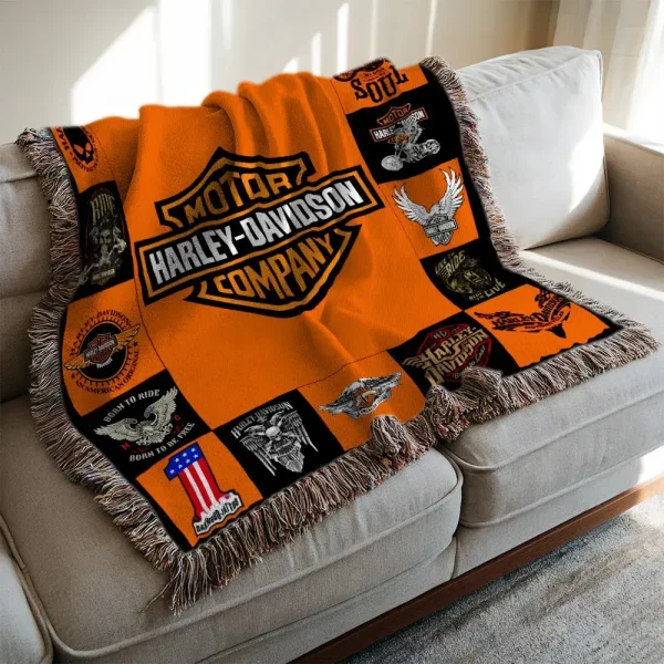 Harley Davidson New Woven Throw Blanket