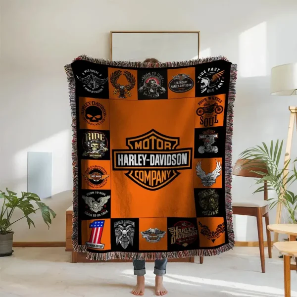 Harley Davidson New Woven Throw Blanket - Image 2