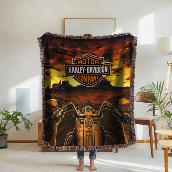 Harley Davidson New Woven Throw Blanket - Image 2