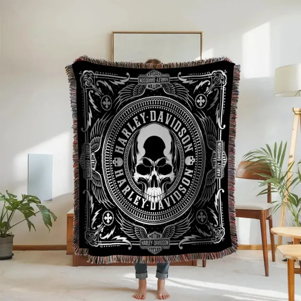 Harley Davidson New Woven Throw Blanket - Image 2