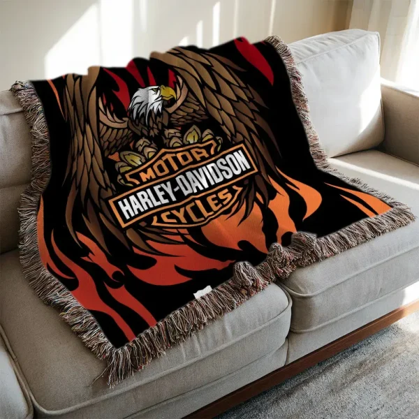 Harley Davidson New Woven Throw Blanket