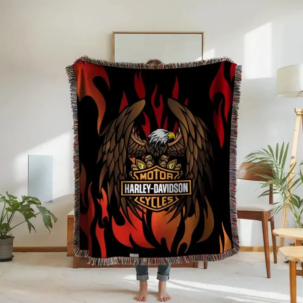 Harley Davidson New Woven Throw Blanket - Image 2
