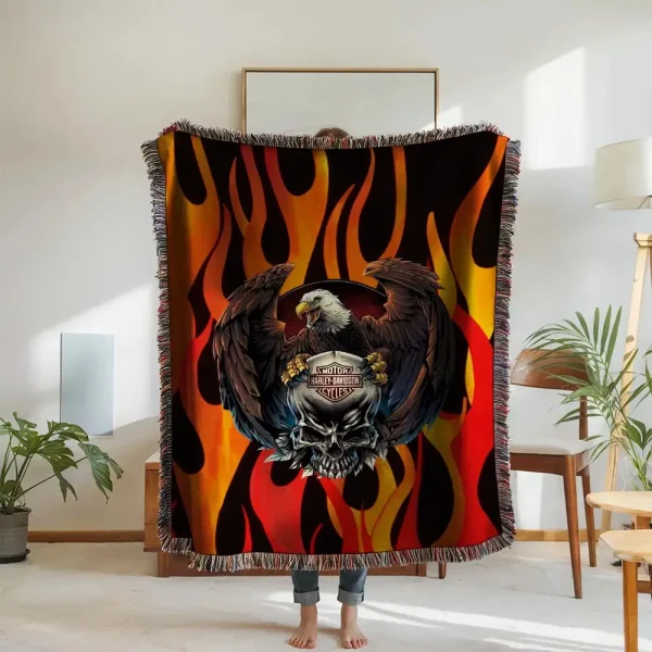 Harley Davidson New Woven Throw Blanket - Image 2