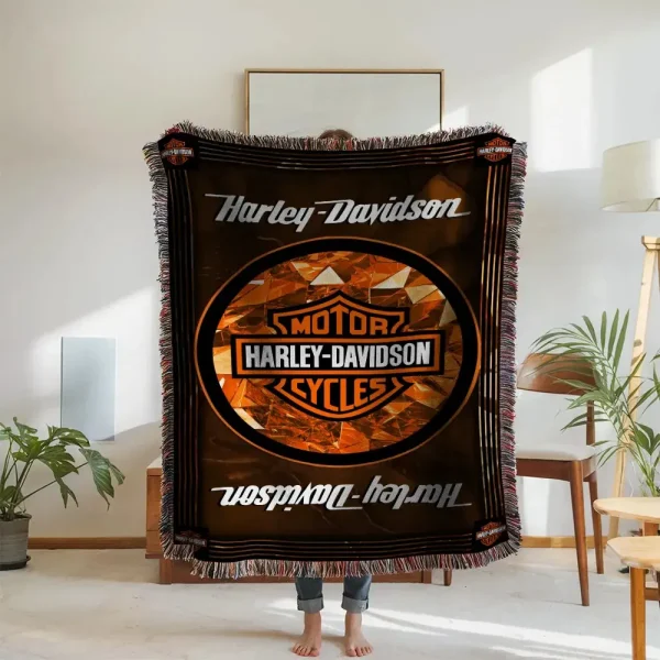 Harley Davidson New Woven Throw Blanket - Image 2