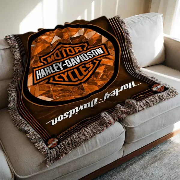 Harley Davidson New Woven Throw Blanket