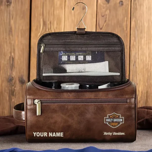 Harley Davidson High-capacity Cosmetic Bag Waterproof Storage For Travel HHPGSG0963 - Image 3
