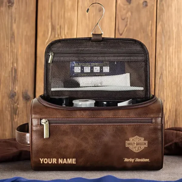 Harley Davidson High-capacity Cosmetic Bag Waterproof Storage For Travel HHPGSG0593 - Image 2