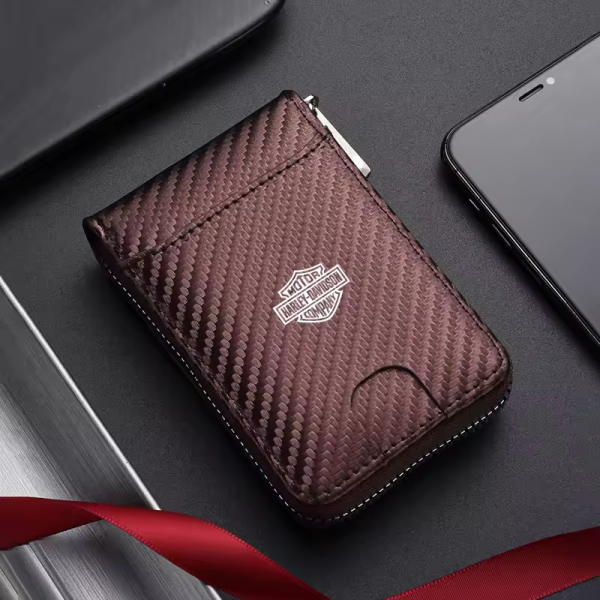 Harley Davidson Car Men's Leather Wallet Motor Vehicles Card Ticket Storage Bag For Harley Davidson - Image 6