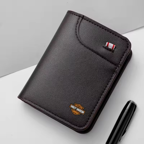 Harley Davidson Leather Car Men Wallet Driving License Credit Card Purses - Image 3