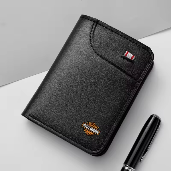 Harley Davidson Leather Car Men Wallet Driving License Credit Card Purses - Image 4