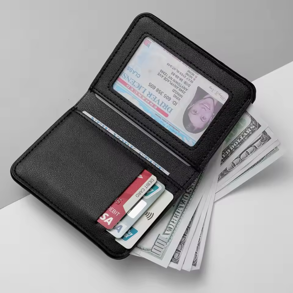 Harley Davidson Leather Car Men Wallet Driving License Credit Card Purses - Image 2
