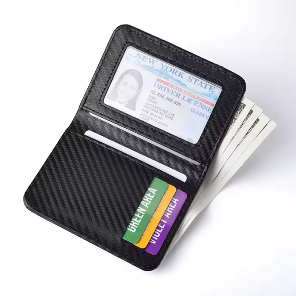Harley Davidson PU Leather Car Emblem Wallet Mini Credit Card Purse Portable Small Wallet - Image 4