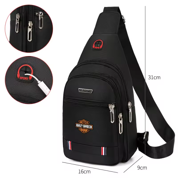Harley Davidson Men's Shoulder Wallet Multi-Use Card Case Coin Purse Travel Bag - Image 2