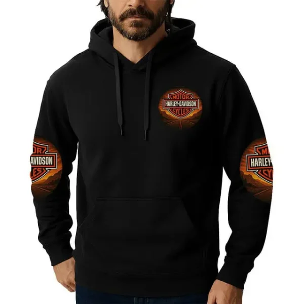 Harley Davidson Rider, Hold To My Heart The Freedom Of Riding The Open Road Hoodie - Image 2