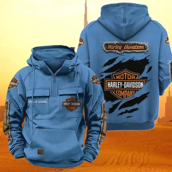 Harley Davidson Vintage Men Hoodie KDAMB67601 - Image 2