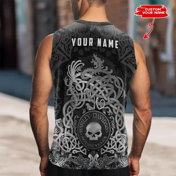 Harley Davidson Button Tank Tops Sleeveless Summer Shirt VDBTSSS033 - Image 2