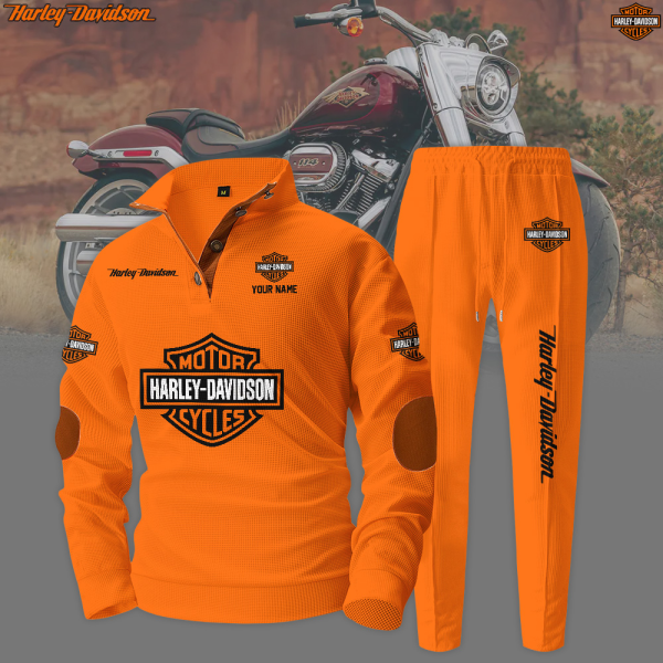 Harley Davidson Waffle Knit Pullover And Joggers Set VLLNVM03300Hl