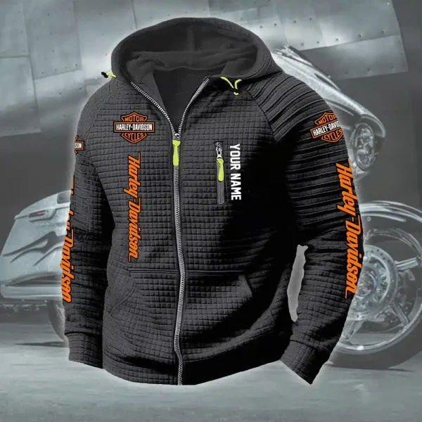 Harley Davidson Quilted Zip-up Hoodie FILNN6408