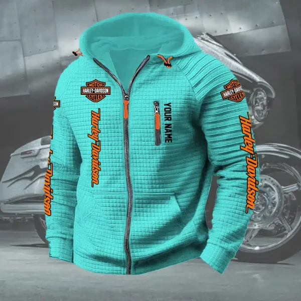 Harley Davidson Quilted Zip-up Hoodie FILNN6408