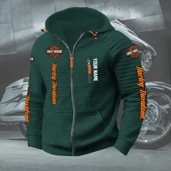 Harley Davidson Quilted Zip-up Hoodie FILNN6408