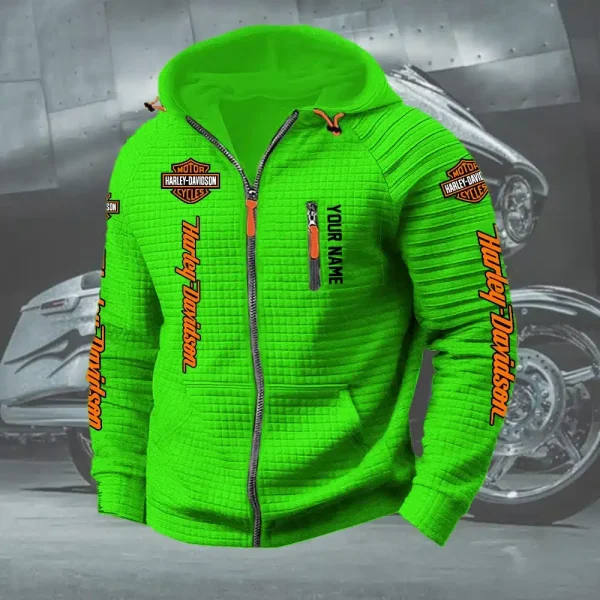 Harley Davidson Quilted Zip-up Hoodie FILNN6408