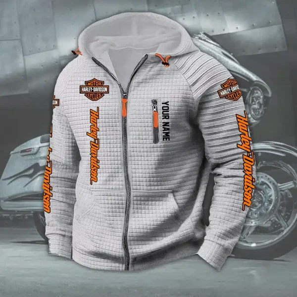 Harley Davidson Quilted Zip-up Hoodie FILNN6408