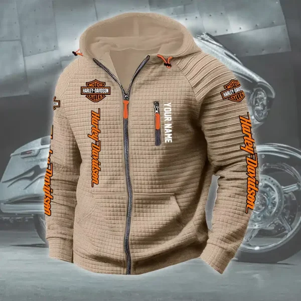 Harley Davidson Quilted Zip-up Hoodie FILNN6408
