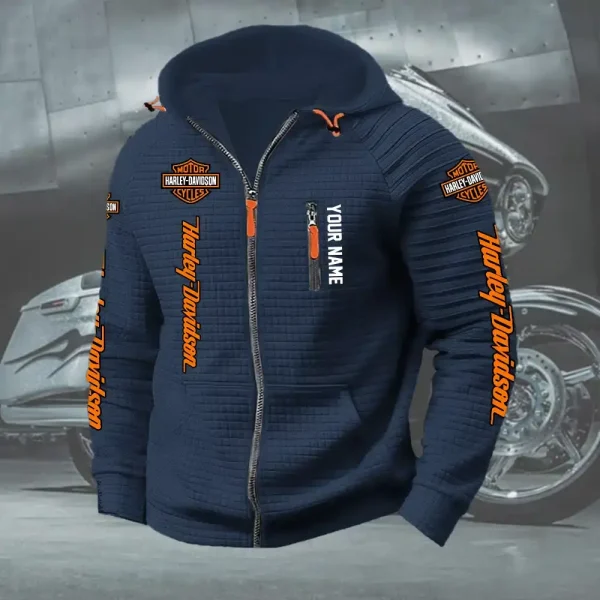 Harley Davidson Quilted Zip-up Hoodie FILNN6408