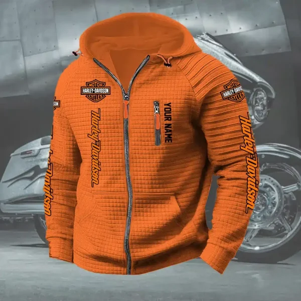 Harley Davidson Quilted Zip-up Hoodie FILNN6408