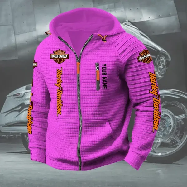 Harley Davidson Quilted Zip-up Hoodie FILNN6408