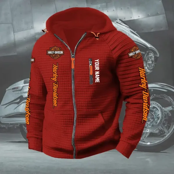 Harley Davidson Quilted Zip-up Hoodie FILNN6408