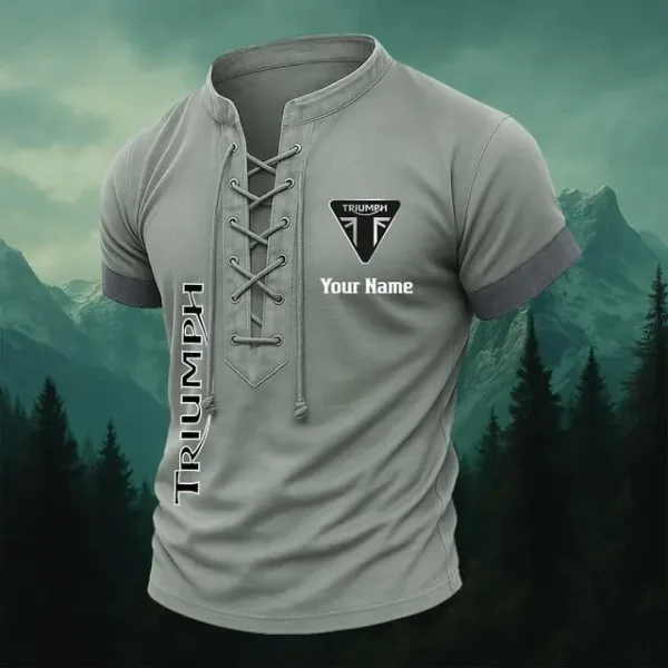 Triumph Retro Summer Men's Tops Casual Short Sleeve