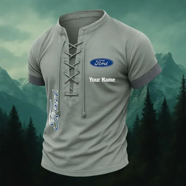 Ford Summer Men's Tops Casual Short Sleeve