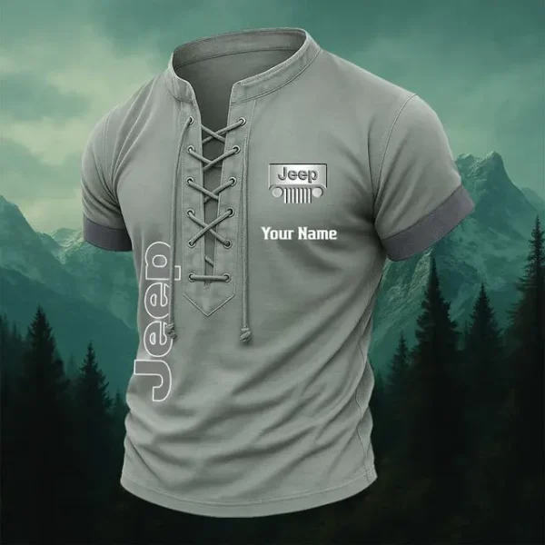 Jeep Summer Men's Tops Casual Short Sleeve