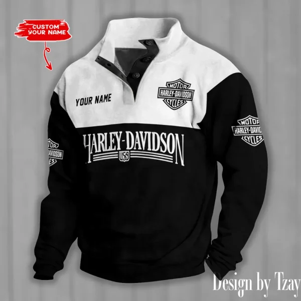 Harley Davidson Colorful Stand Collar Sweatshirt VDSPS199