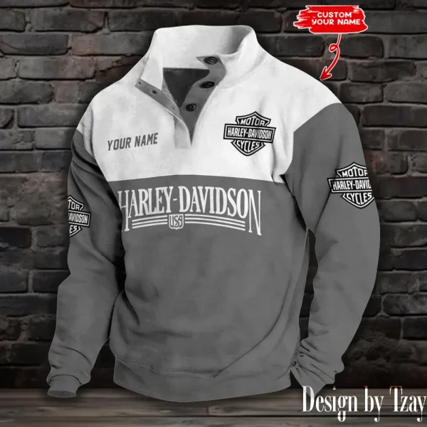 Harley Davidson Colorful Stand Collar Sweatshirt VDSPS200