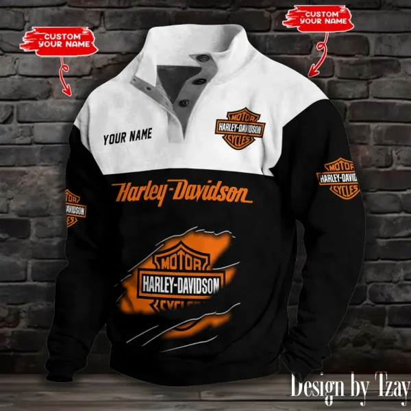 Harley Davidson Colorful Stand Collar Sweatshirt VDSPS202
