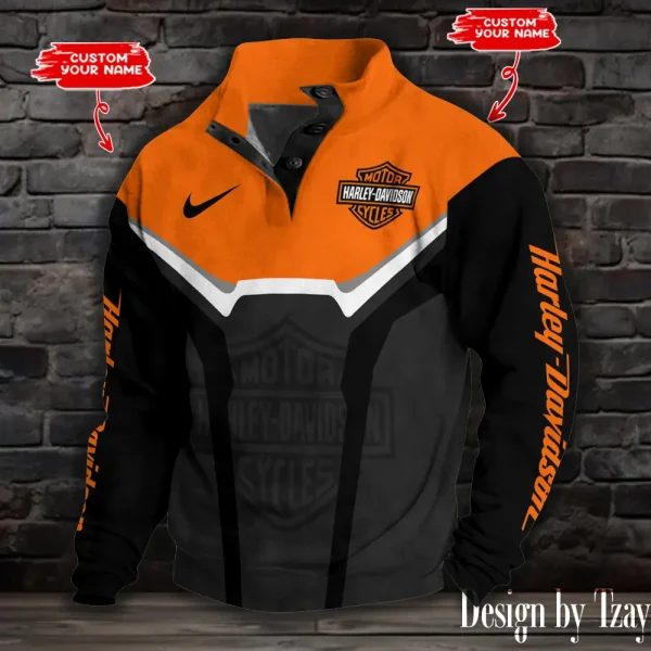 Harley Davidson Colorful Stand Collar Sweatshirt VDSPS204