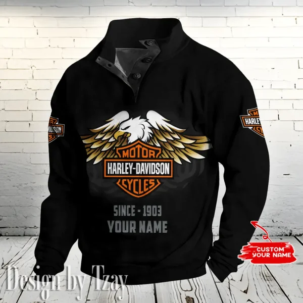Harley Davidson Colorful Stand Collar Sweatshirt VDSPS205