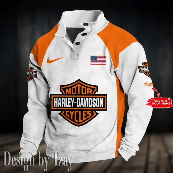 Harley Davidson Colorful Stand Collar Sweatshirt VDSPS207