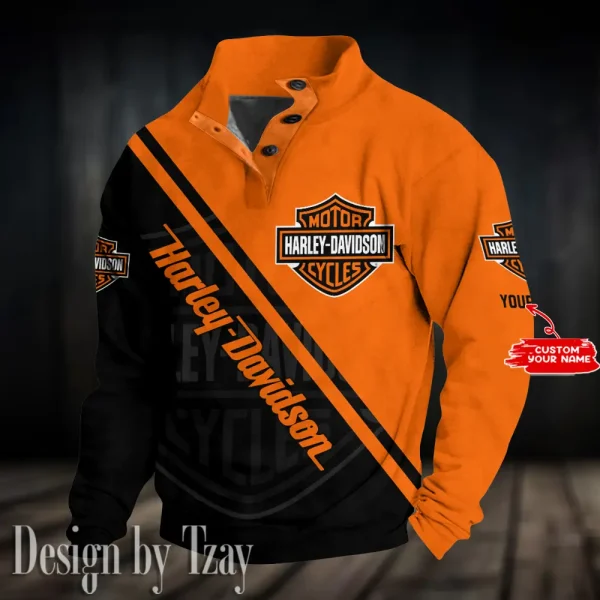Harley Davidson Colorful Stand Collar Sweatshirt VDSPS208