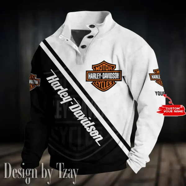 Harley Davidson Colorful Stand Collar Sweatshirt VDSPS209