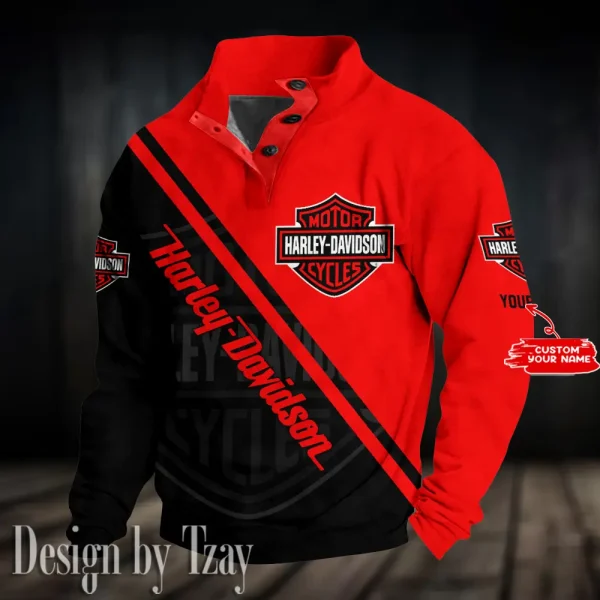 Harley Davidson Colorful Stand Collar Sweatshirt VDSPS210