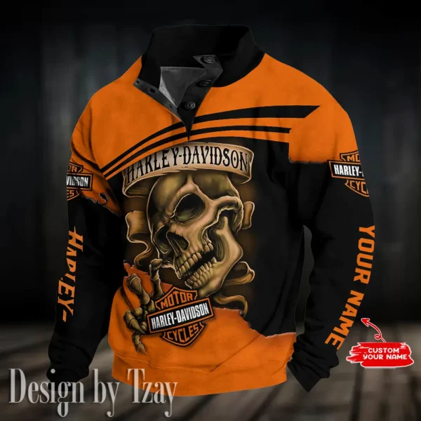 Harley Davidson Colorful Stand Collar Sweatshirt VDSPS211