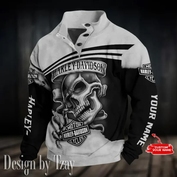 Harley Davidson Colorful Stand Collar Sweatshirt VDSPS212